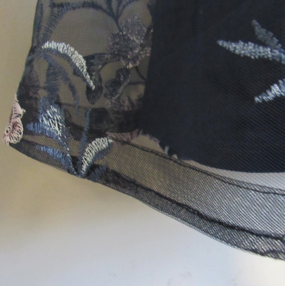 Sequin Hearts Girls Floral Embroidery Lace Dress 16 Navy - Picture 5 of 12